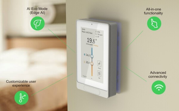 슈나이더일렉트릭의 '스페이스로직 터치스크린 룸 컨트롤러'를 통하면 호텔 운영의 효율성과 안정성을 극대화할 수 있다. [사진=슈나이더일렉트릭]" height="374" loading="lazy